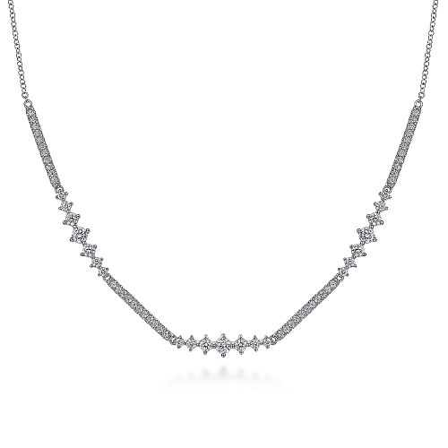 Gabriel & Co. Lusso 14K Gold Diamond Tennis Necklace
