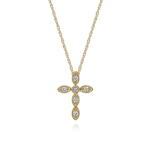 Gabriel & Co. Color Lusso Cross Necklace NK2210Y45JJ