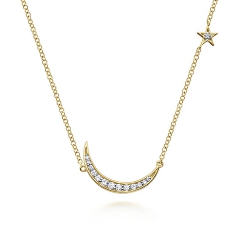 Gabriel & Co. Contemporary Crescent Moon Necklace NK5205Y45JJ