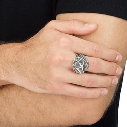 King Baby Silver Diamond Star Ring K20-5125-10 thumbnail 2