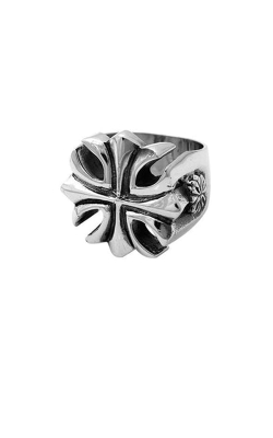 King Baby Silver Gothic Cross Ring K20-5004