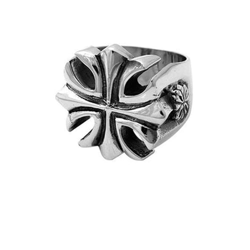 King Baby Silver Gothic Cross Ring K20-5004