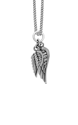 King Baby Silver Double Wing Pendant Necklace