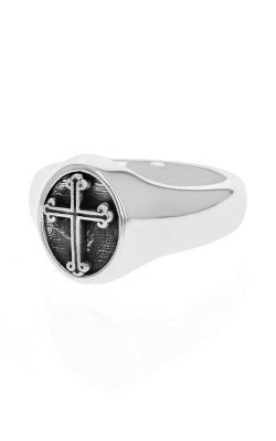 King Baby Silver Traditional Cross Ring K20-7503