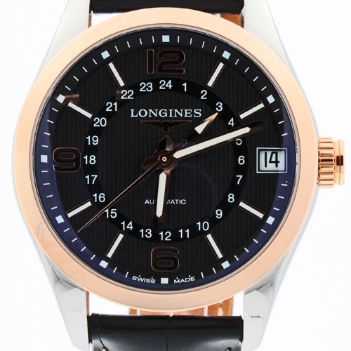 Longines Conquest Classic Black GMT Automatic Watch L2.799.5.56.3