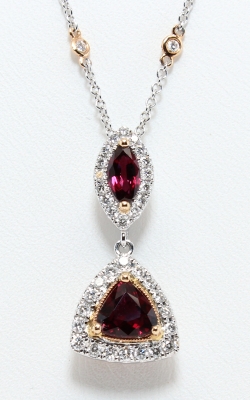 18K Two-Tone Diamond & Ruby Necklace #DPP04435