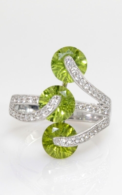 Yael Designs 18K White Gold, Diamond & Peridot Ring, DRSP09573 Yael Designs 18K White Gold, Diamond & Peridot Ring, DRSP09573