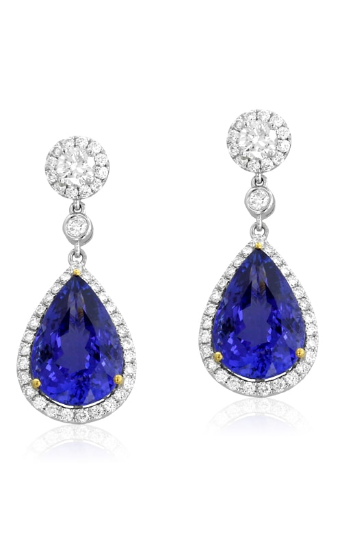 Yael Designs 18K Two-Tone Diamond & Tanzanite Earrings #DEREX01553 Yael Designs 18K Two-Tone Diamond & Tanzanite Earrings #DEREX01553